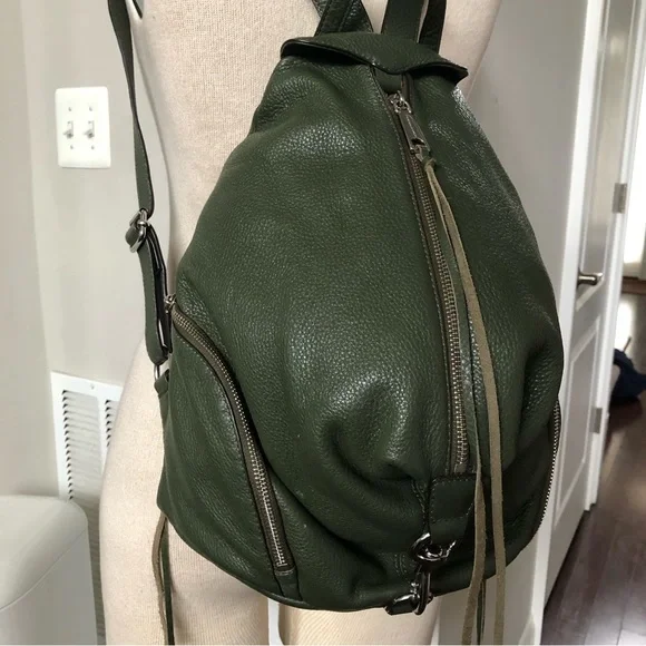 Rebecca Minkoff Light Green Leather Backpack Shop S-ZONE Handbags and Bagpacks at SilkRoll. Trade with us! main image 3